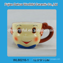 Ceramic mug with novelty monkey design